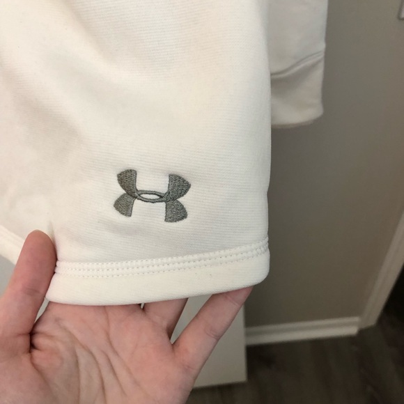 Under Armour Women's Delma 1/4 Zip Fleece Cold Outerlayer Pullover in White M - Picture 8 of 16